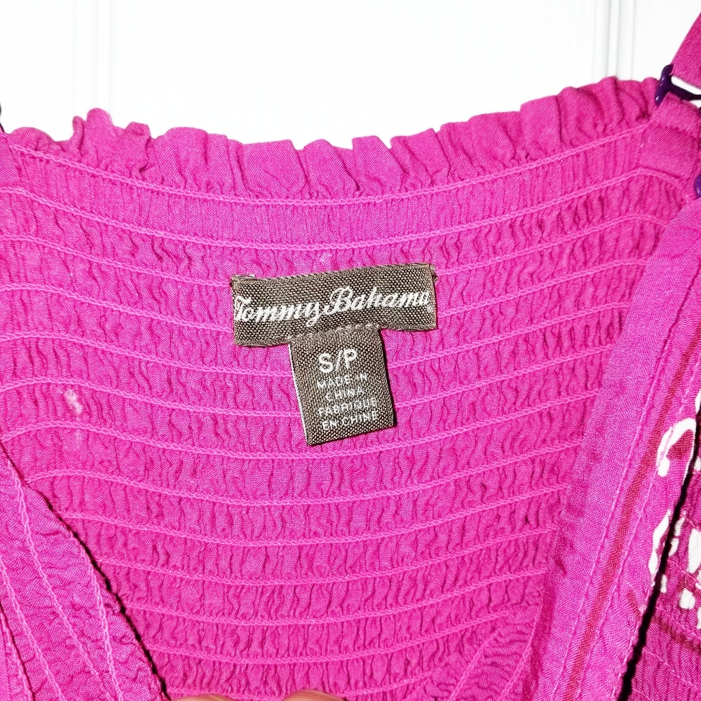 Tommy Bahama Maxi Dress Pink Embroidery - Picture 4 of 5